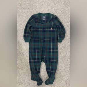 GAP Green and Blue Plaid Kids Footie